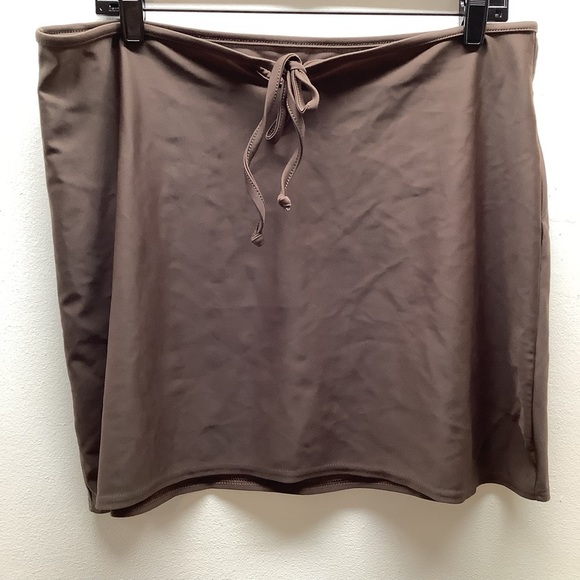 Zuliana Size XL Brown Spandex Mini Skirt. New With Tags - Picture 1 of 4